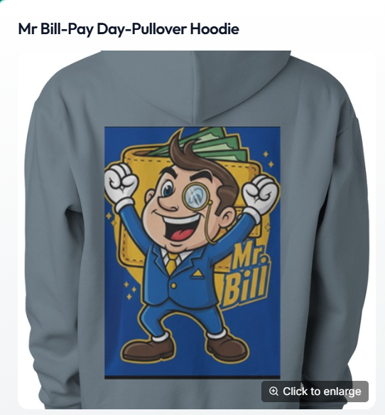 mr bill -pay day - pullover hoodie