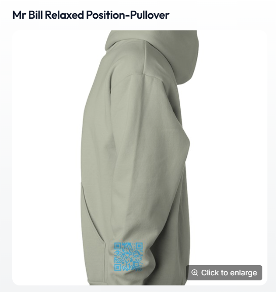 mr bill -relaxed position -pullover hoodie