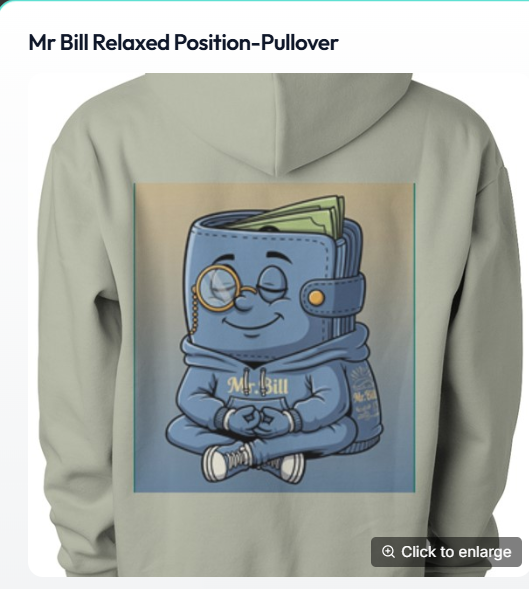 mr bill -relaxed position -pullover hoodie