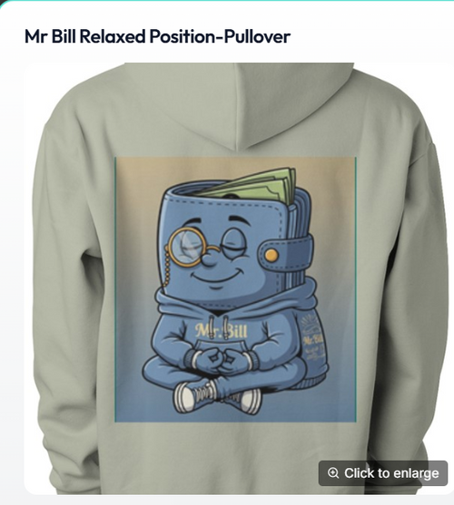 mr bill -relaxed position -pullover hoodie