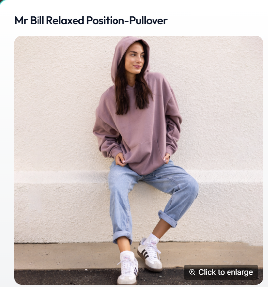 mr bill -relaxed position -pullover hoodie
