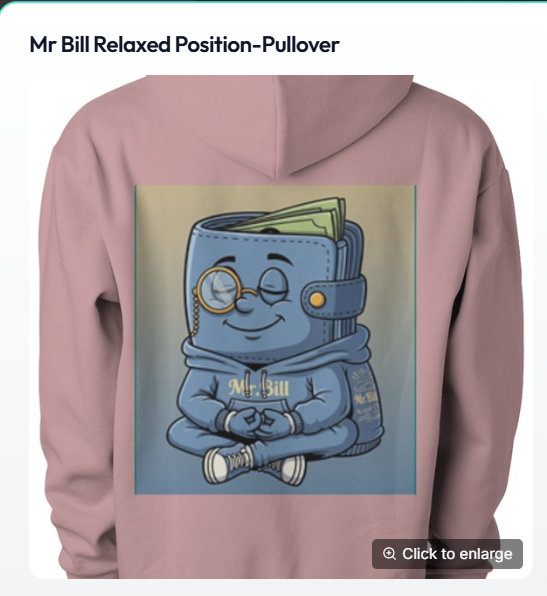 mr bill -relaxed position -pullover hoodie