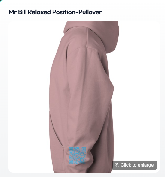 mr bill -relaxed position -pullover hoodie