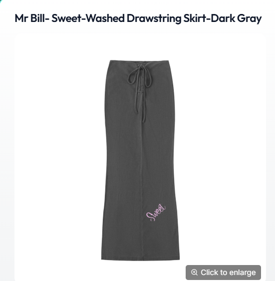 mr bill- Sweet- washed drawstring skirt