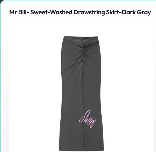 mr bill- Sweet- washed drawstring skirt
