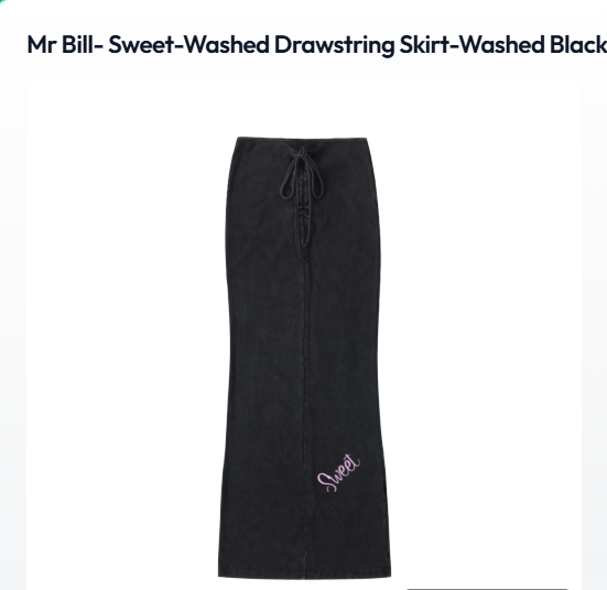 mr bill- Sweet- washed drawstring skirt