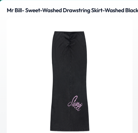 mr bill- Sweet- washed drawstring skirt