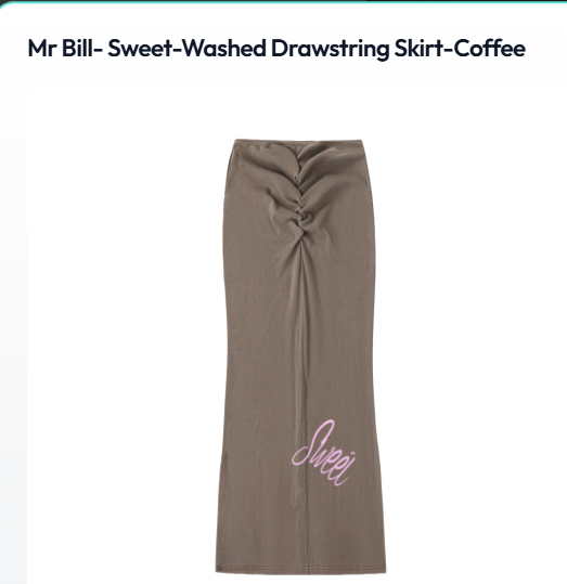 mr bill- Sweet- washed drawstring skirt