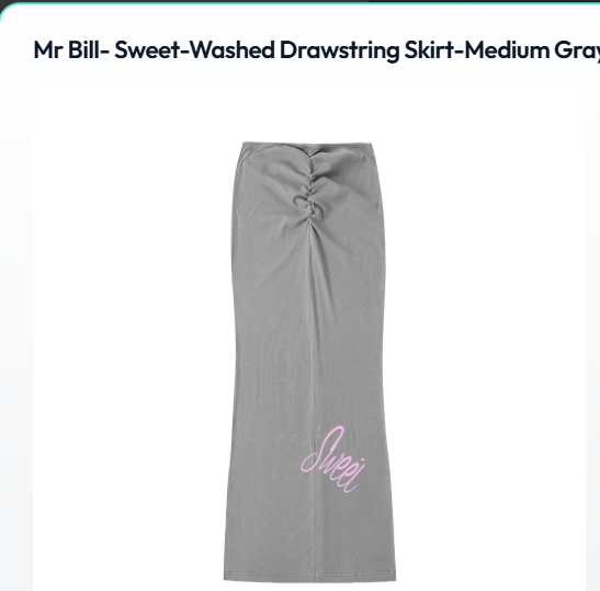 mr bill- Sweet- washed drawstring skirt