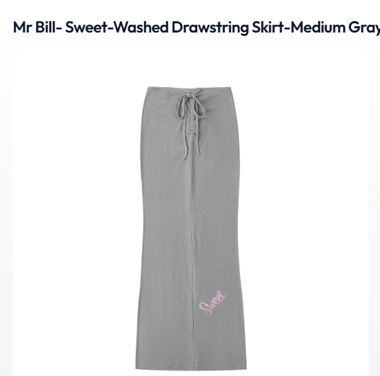 mr bill- Sweet- washed drawstring skirt