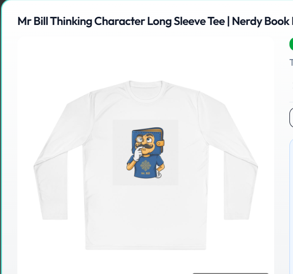 mr bill- thinking tee- long sleeve