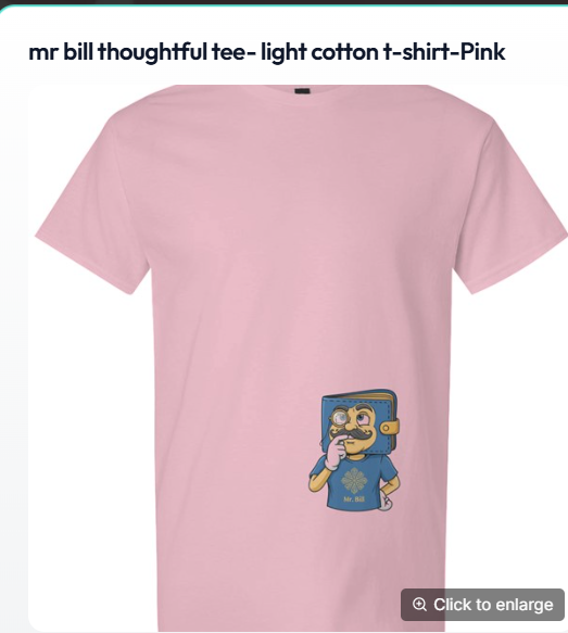 mr bill thoughtful tee- light cotton t-shirt