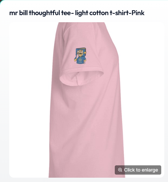 mr bill thoughtful tee- light cotton t-shirt